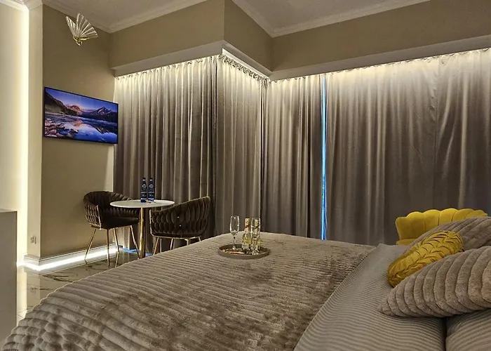 アパート Golden Horizon Hanza Tower - & Sky View シュチェチン